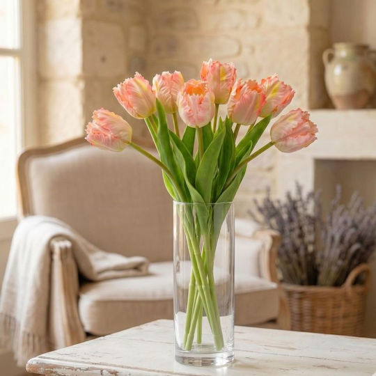 Saska Garden Pink Tulpe 38cm Realistische Frühlingsdekoration Rosa