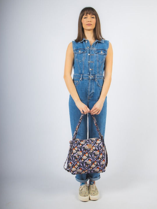 Stoff Damen Handtasche Rucksack Mehrfarbig