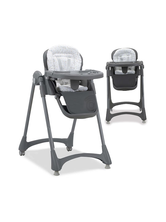 Asalvo Asalvo Baby Hochstuhl mit Höhenverstellbar und Klappbar in Grau