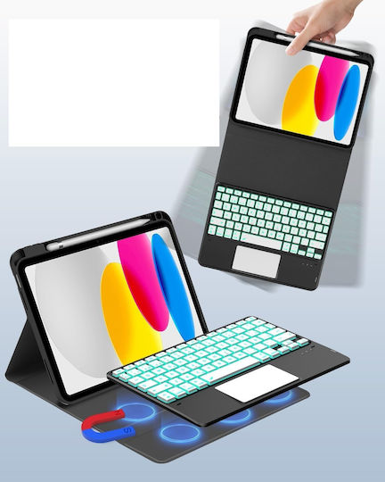 Flip Cover cu Tastatură Neagră (iPad 10, 10,9 și 2022)