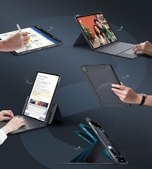 Флип Капак Издръжлив С Клавиатура Сив (Ipad Air 13” / Pro 12,9”)