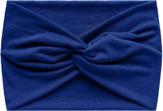 Crossed Headband Hair In Soft Cotton Refined Sapphire Blue