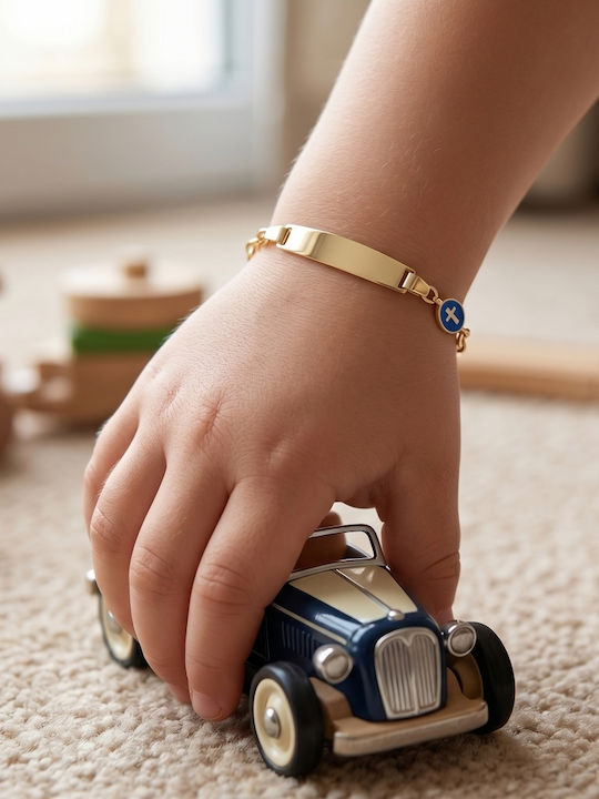 Kinderarmband Identität aus 9K Gold