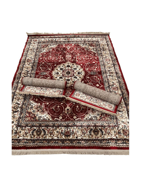 Modern Schlafzimmer-Teppichsets Burgundisch ANTIC-SET160-VIS 3 Stücke