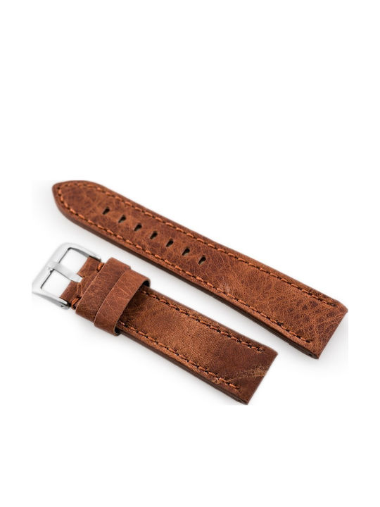 Pacific Leather Strap Brown 22mm