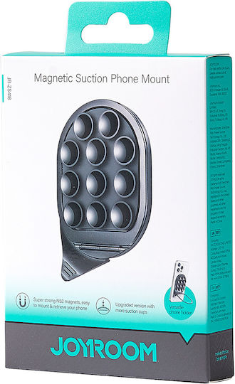 Magnetic Smartphone Holder Suction Cups Mirror Glass Black