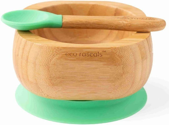 Eco Rascals Σετ Φαγητού από Bamboo με Αντιολισθητική Βάση Μπεζ 2τμχ