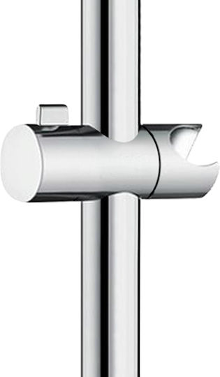Avizar Shower Bar Adjustable Height Angle Chrome Finish Anti-corrosion Silver