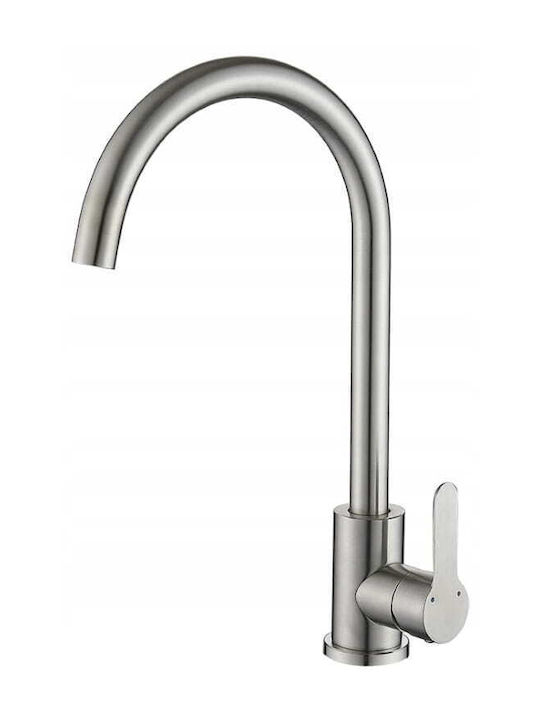 Deante Ентов Кухненски Мивка Inox със Смесител 80x50см Сива