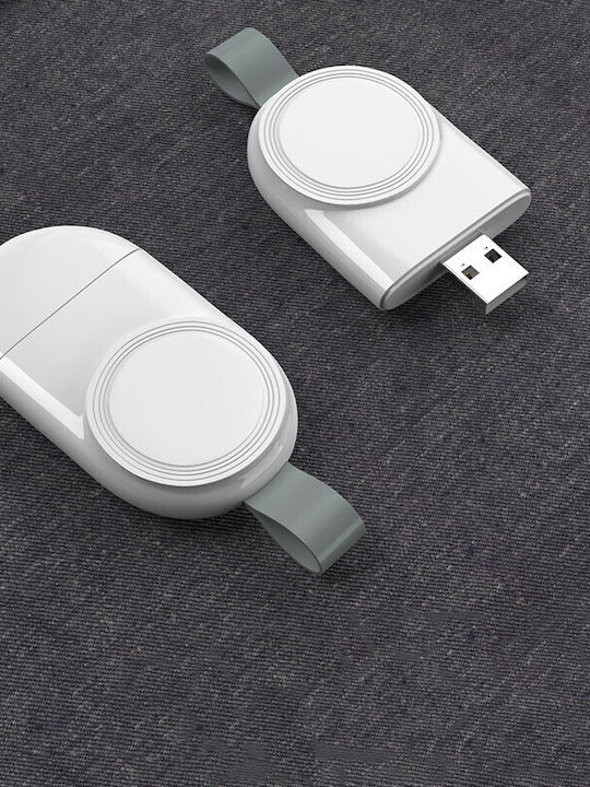 Încărcător Wireless Smartwatch Compatibil Apple Iwatch 1/9 Magnetic Port Usb-a Fără Cablu Direct La Stație Computer Negru