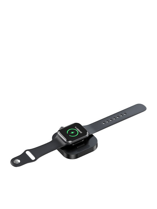 Încărcător Wireless Smart Iwatch Compatibil Apple Iwatch 1/9 Încărcător Magnetic Interfață Type-c 3w 7.5 X 7.5 X 1.2 Cm Pliabil Negru