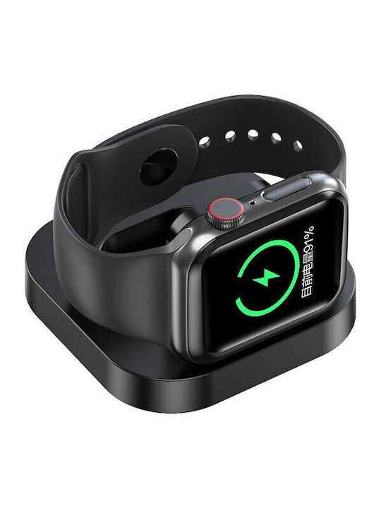 Încărcător Wireless Smart Iwatch Compatibil Apple Iwatch 1/9 Încărcător Magnetic Interfață Type-c 3w 7.5 X 7.5 X 1.2 Cm Pliabil Negru