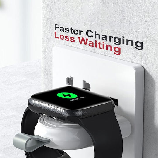 Încărcător Wireless Smartwatch Compatibil Apple Iwatch 1/9 Magnetic Tip-c Fără Cablu Direct La Dock Computer Alb