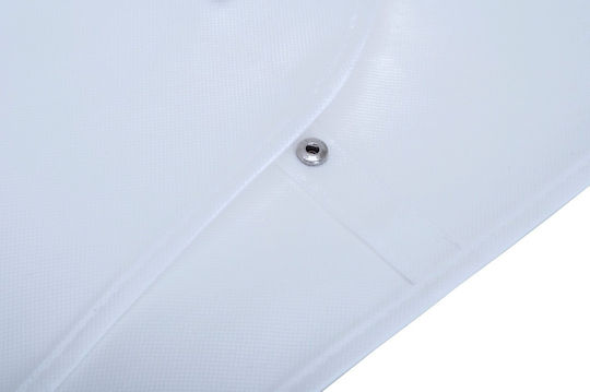Humero Husă Din Plastic Pentru Depozitare Costum Haine Rochii Albă 60x100cm 3 Bucăți