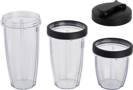 Crown Μπλέντερ με Πλαστική Κανάτα 540 ml 300W Inox CTB-1000