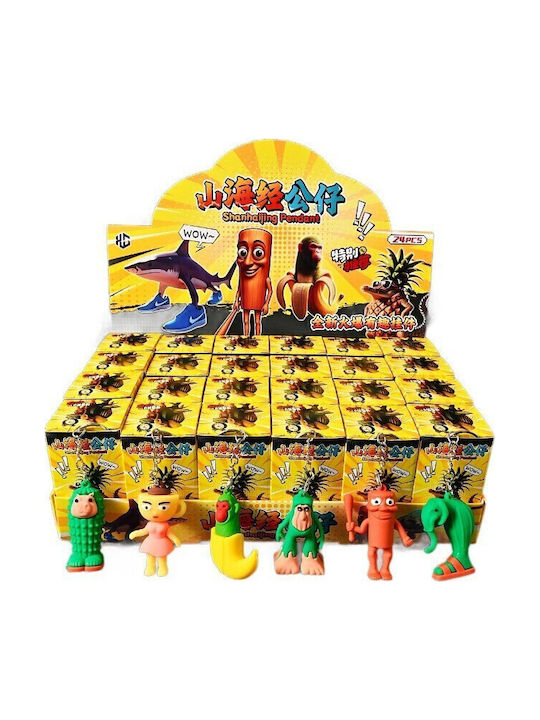 Set 24 Brainrot Keychains Alista Home Mixed In Blindbox Display Presentation Box Pendants Approx 5-7 Cm