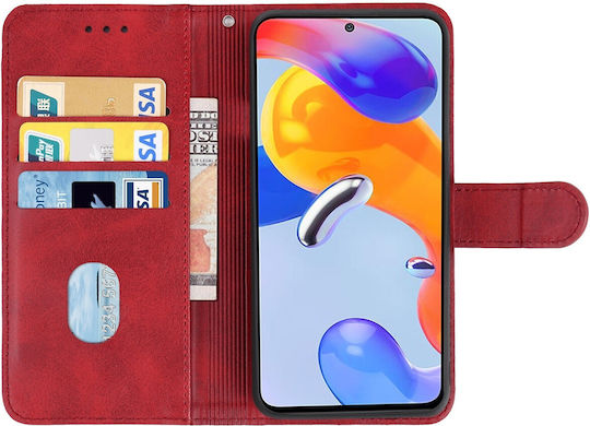 Tel1 Xiaomi Redmi Note 11 Pro+ 5G Портмоне Калъф Книга Червен