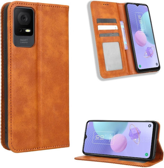Tel1 Tcl 405 406 408 Magnetic Buckle Retro Texture Book Case Brown