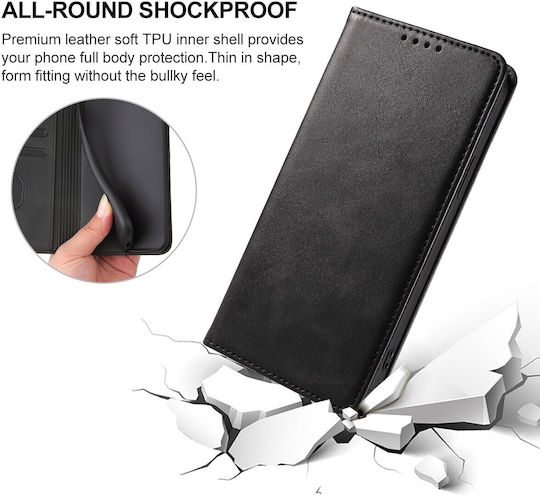 Tel1 Tcl 306 305 30 Se 30 E Husa Tip Book Cu Închidere Magnetică Neagră