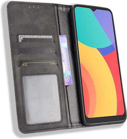 Tel1 Tcl 20y Alcatel 1s 2021 Magnetic Buckle Retro Book Mobile Phone Case Black