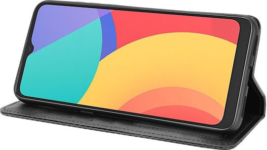 Tel1 Tcl 20y Alcatel 1s 2021 Magnetic Buckle Retro Book Mobile Phone Case Black