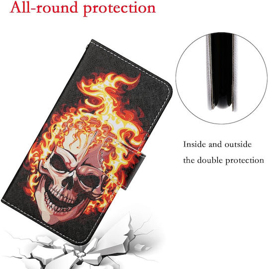 Tel1 Samsung Galaxy A55 5g Colored Drawing Pattern Book Case Design