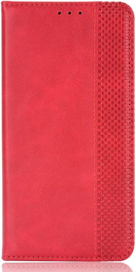 Tel1 Tcl 20y Alcatel 1s 2021 Magnetic Buckle Retro Book Case Red