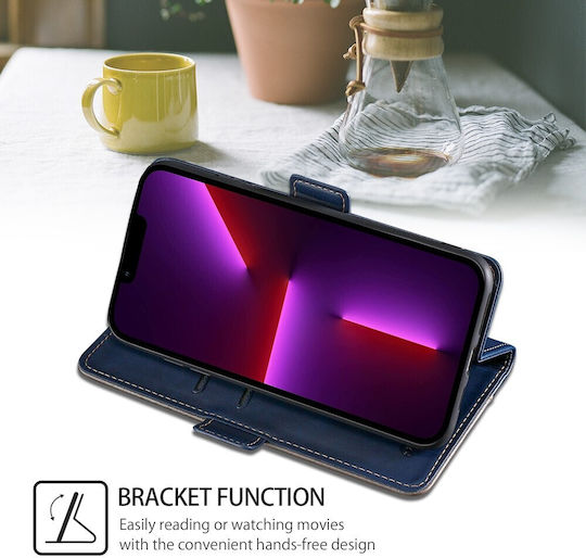 Tel1 Tcl 50 Se Contrast Color Side Buckle Husa Tip Book Albastru Gri