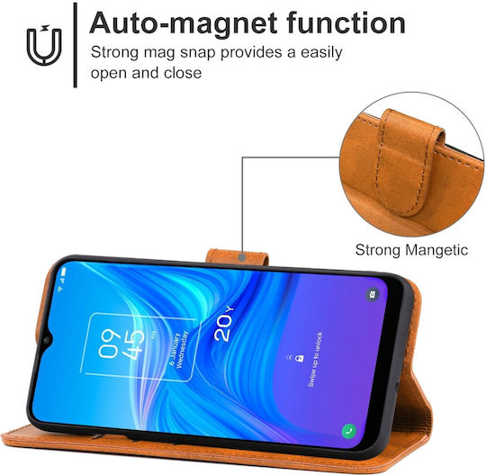 Tel1 Tcl 20y Alcatel 1s 2021 Wallet Husa Tip Carte Maro