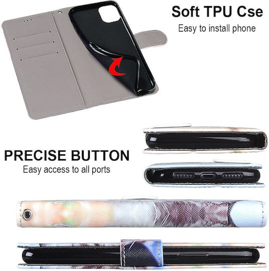 Tel1 Xiaomi Mi 10 Lite 5g Drawing Cross Book Case Design