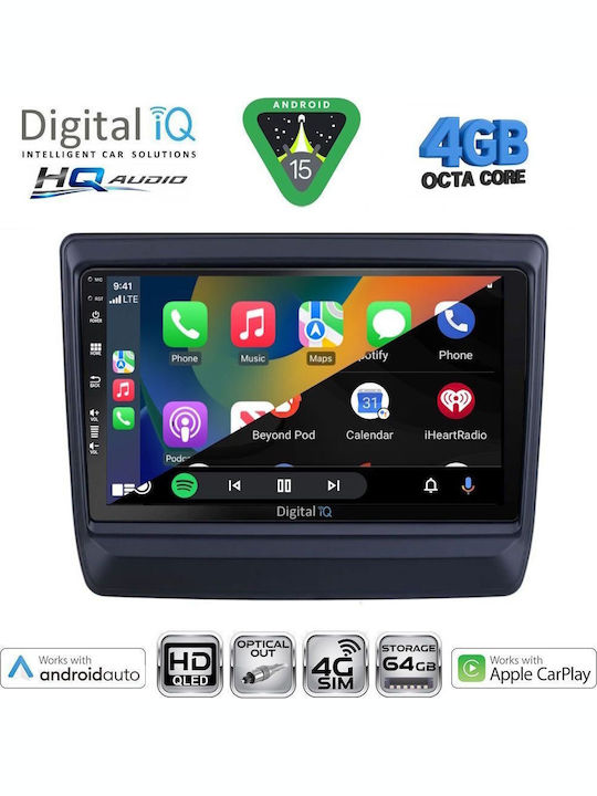 Digital IQ Car Audio System Isuzu D-Max 2020 with Touch Screen 9" Digital IQ BXK 19256 CPAA Bluetooth USB Wi-Fi GPS Apple CarPlay Android Auto