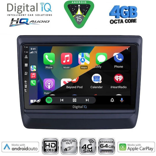 Digital IQ Auto-Audiosystem Isuzu D-Max 2020 Bluetooth USB Eingebautes Wi-Fi GPS Apple CarPlay Android Auto mit 9 Zoll Touchscreen