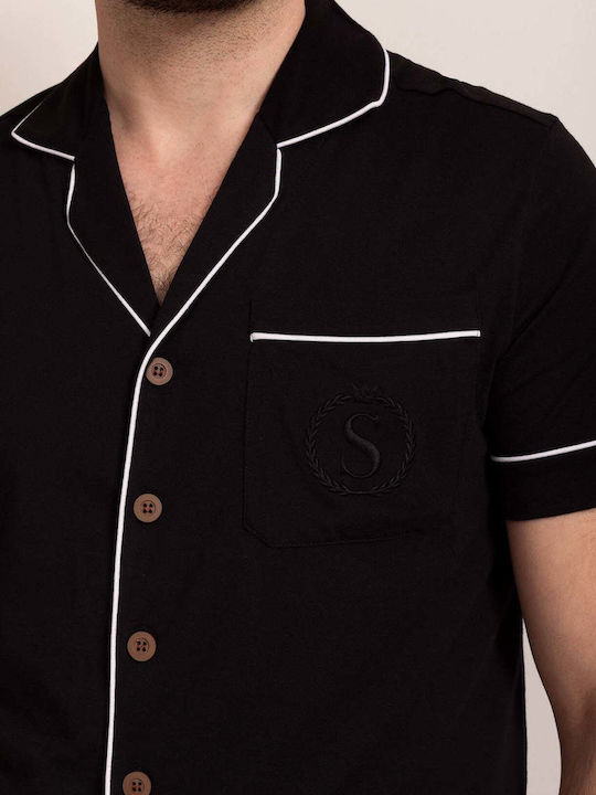 Sofiaman Summer Men's Pyjama Black