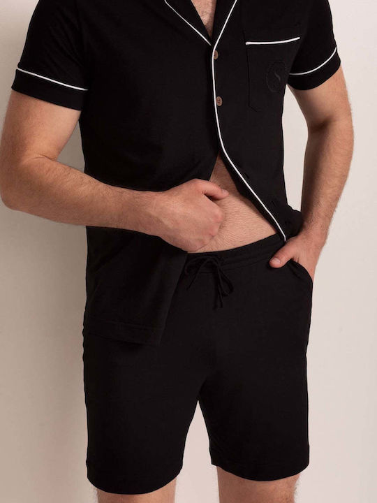 Sofiaman Summer Men's Pyjama Black