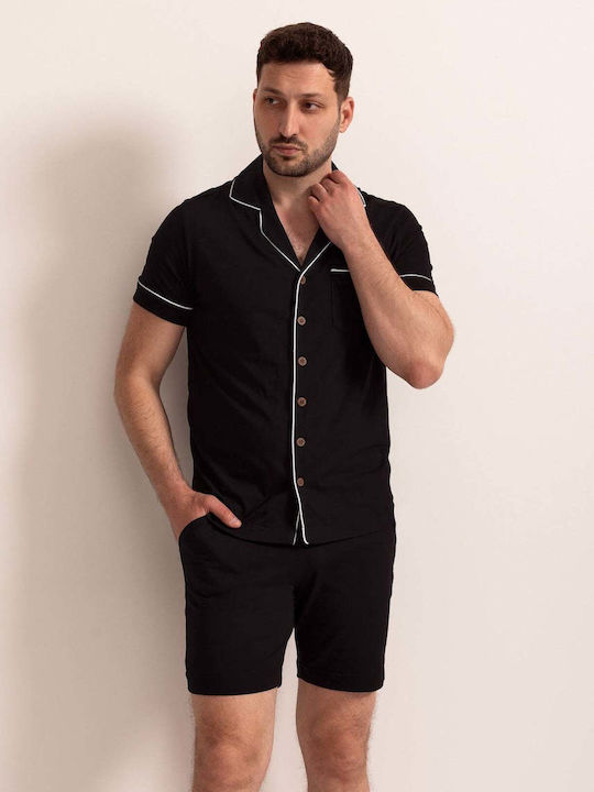 Sofiaman Summer Men's Pyjama Black
