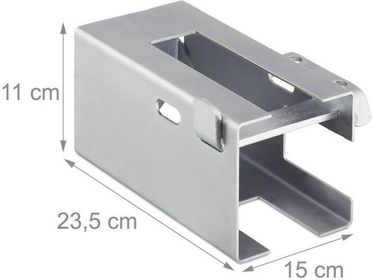 Relaxdays Silver Metal Trailer Lock Silver 11x23.5x15 Cm
