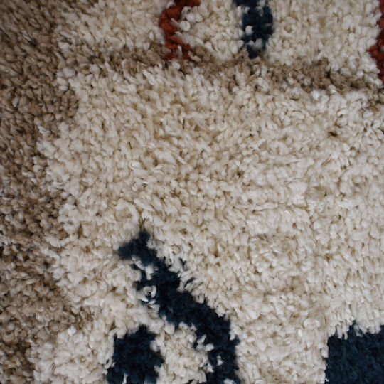 Shaggy Noelia Living Room Rug Rectangular Cream 120x170cm