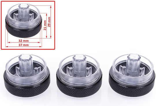 Ford Focus 1998 Air Vent Knobs 3 Stück Set