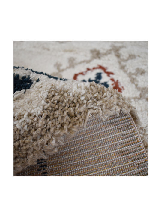 Shaggy Noelia Living Room Rug Rectangular Cream 120x170cm