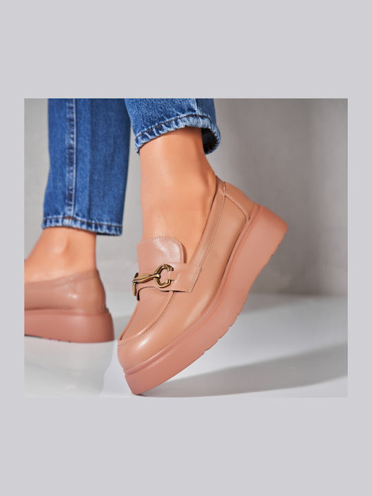 Damen Mokassins in Khaki Farbe