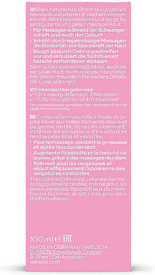 Weleda Stretch Mark Oil for Prevention & Treatment of Pregnancy Stretch Marks 100ml