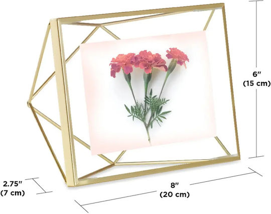 Umbra Prisma Metal Photo Frame with Gold Frame 3 Pieces