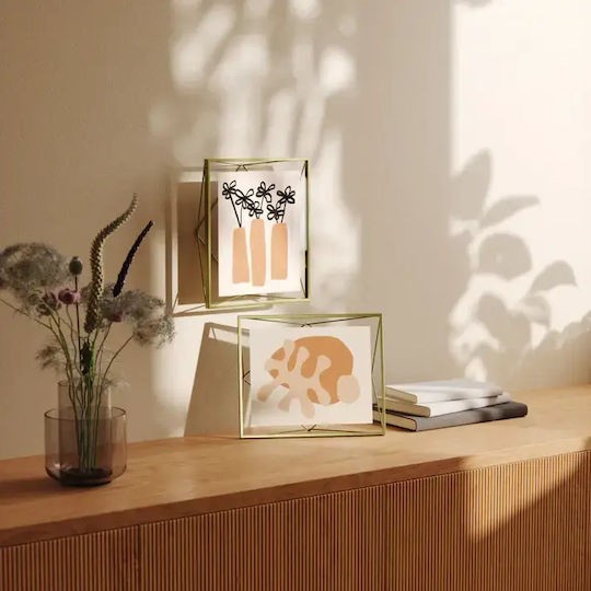 Umbra Prisma Metal Photo Frame with Gold Frame 3 Pieces