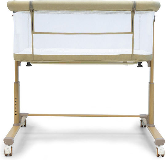 Asalvo Cradle with Mattress and Wheels Beige