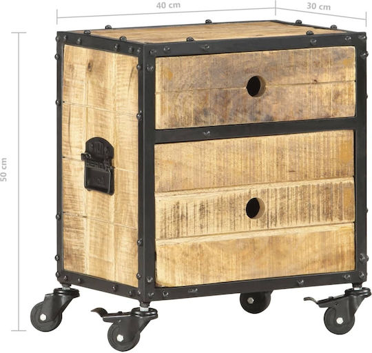 Wooden Black Bedside Table 40x30x50cm Wooden Black Bedside Table 40x30x50cm