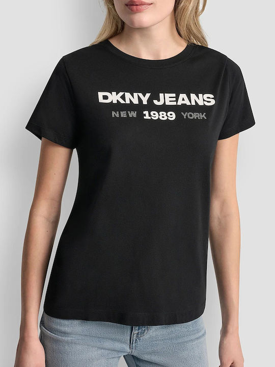 DKNY Logo Дамска Тениска Черна