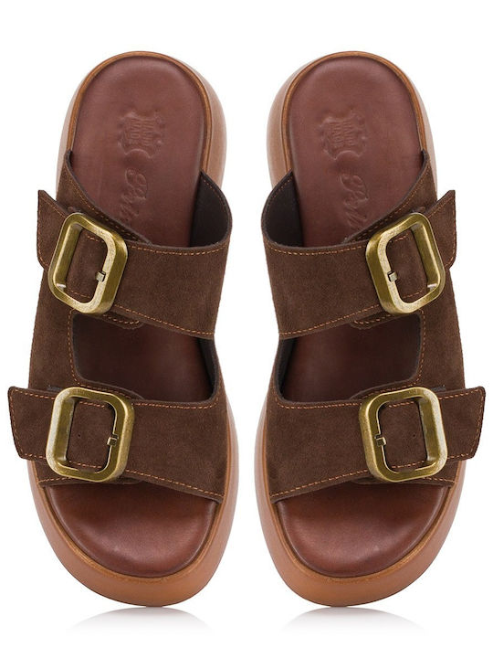 Leather Women's Anatomic Brown Sandals