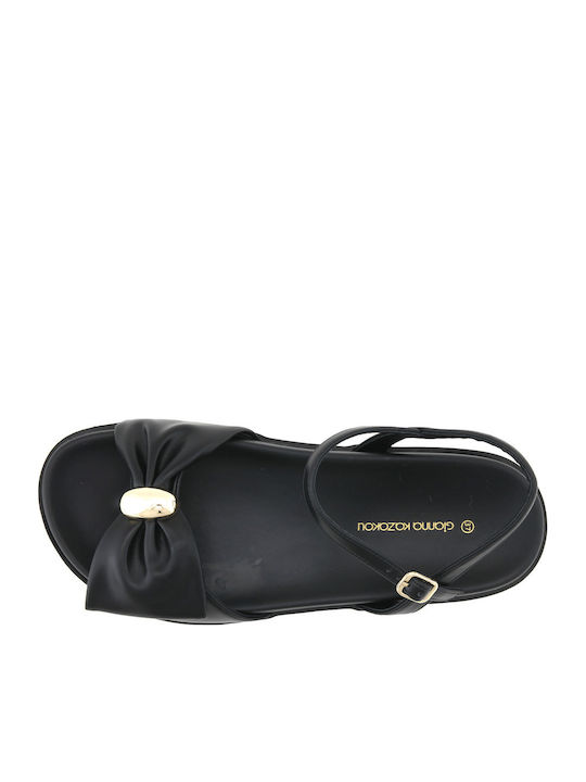 Nether Leather Women's Flat Sandals Black