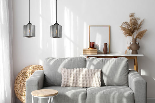 Light Home Κρεμαστό Φωτιστικό Μαύρο με Ντουί E27