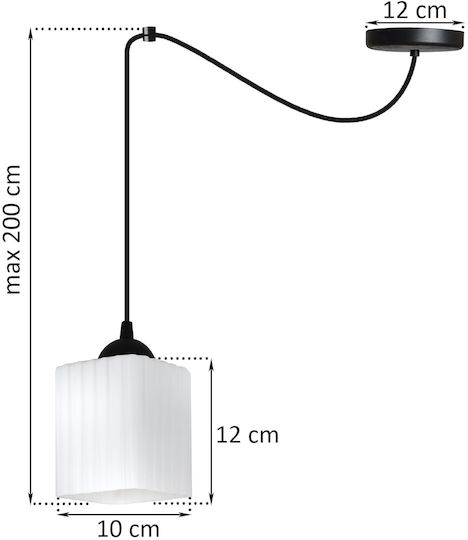 Light Home Pendant Ceiling Light Black with E27 Socket